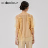 oldcolour2023春季新款蕾丝拼接V领显瘦时尚套头衬衫O13013359 商品缩略图4
