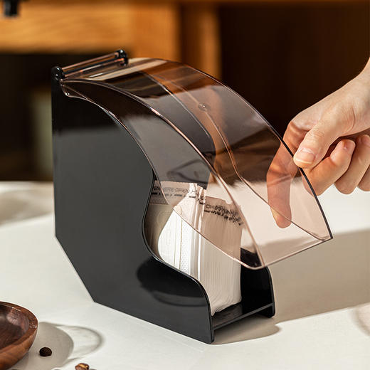 摩登主妇挂耳手冲咖啡滤纸收纳盒通用款v60扇形过滤纸防尘收纳架 商品图0