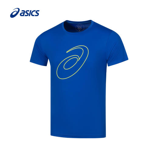 ASICS亚瑟士男子T恤男式针织透气套头圆领跑步短袖T恤2011C856 商品图2