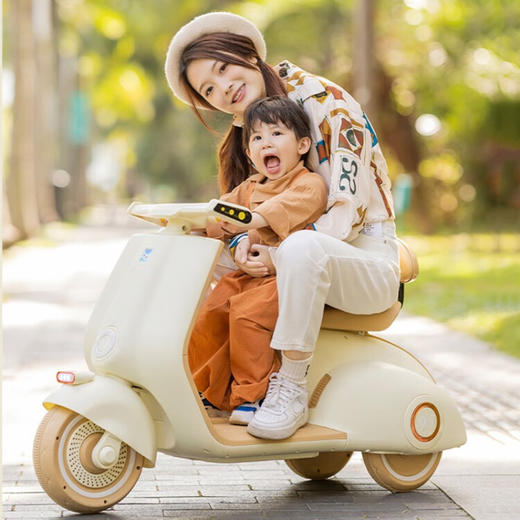 贝多奇儿童电动摩托车双人亲子车  BDQ 商品图0