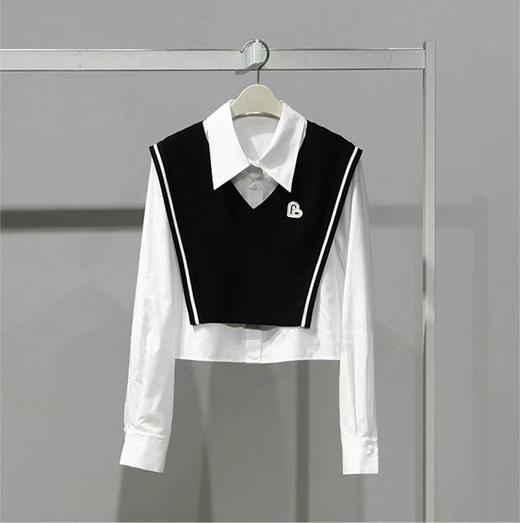 太平鸟学院两件套衬衫A1CAD1442白色 商品图0