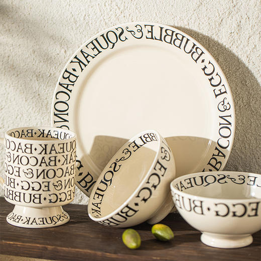 摩登主妇罗马印象碗碟套装家用陶瓷深盘饭碗ins风沙拉碗法式餐具 商品图0