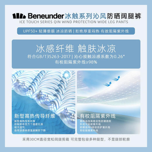 巨！冰！凉！垂感巨好！蕉下冰触系列轻薄沁风防晒阔腿裤 商品图9