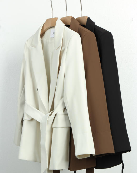 {爆款捡漏}【GZ】无忧购韩版高级感系带双排扣简约西装外套9633#（截单后7天发货)25年清仓捡漏 商品图3