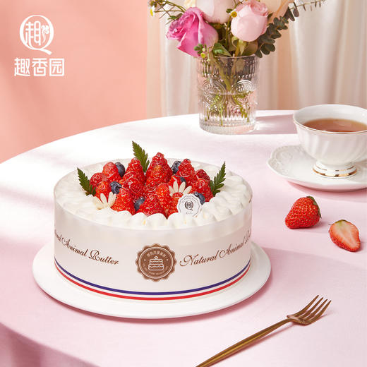 甜心双莓2磅乳酪动物奶油蛋糕 商品图0