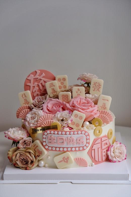 粉嫩鲜花麻将（鲜花款式根据当天花店的情况来配搭） 商品图0