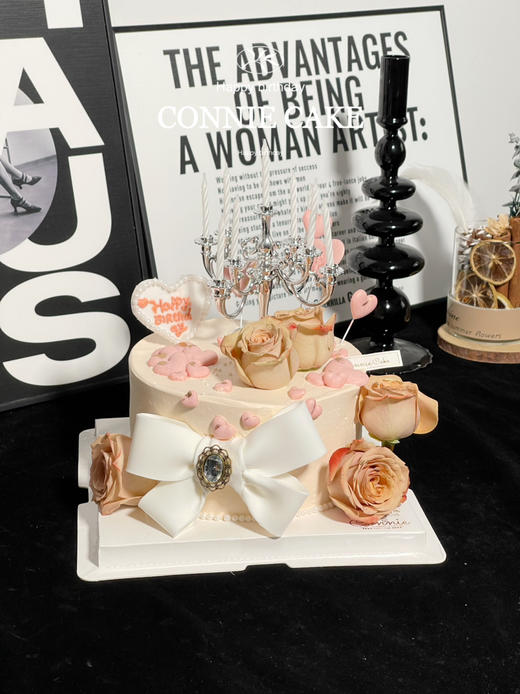 【1404】优雅烛台粉色系蝴蝶结款 商品图1