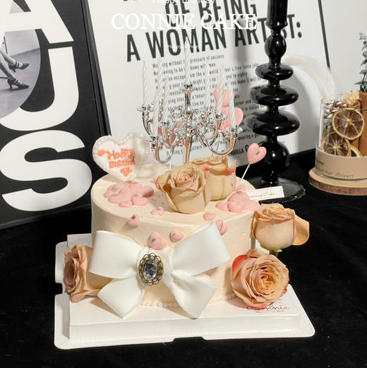 【1404】优雅烛台粉色系蝴蝶结款 商品图0