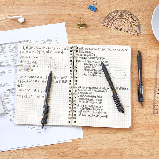 齐心 GP567 按动中性笔 精钢尖锥笔头 0.5mm 啫喱笔碳素笔黑色 商品图2