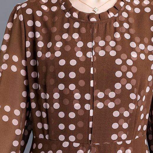 QYMYX-SYK2303-Y薄款雪纺连衣裙长袖裙2023春夏季新款假两件宽松休闲中长裙 商品图3