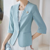 流行木耳边淑女范短外套开衫外搭小西装上衣QL-23926七分袖 商品缩略图0