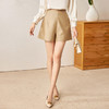 高腰显瘦，版型敲好西装短裤卡其色休闲A字遮胯设计女WLZD-2301802 商品缩略图1