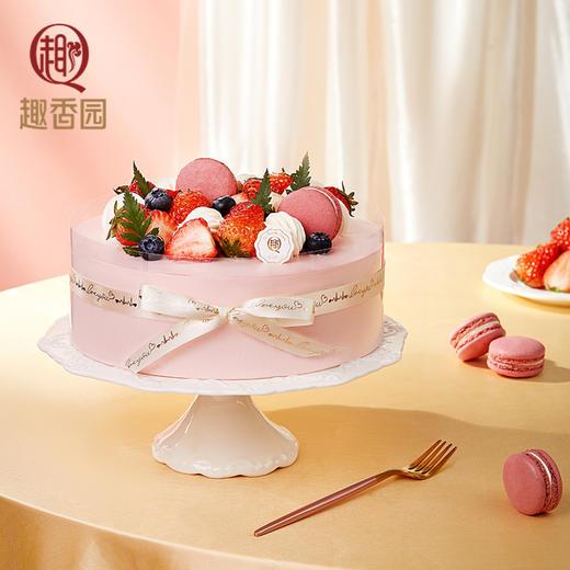 心动马卡龙2磅动物奶油蛋糕 商品图0