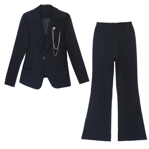 时尚大气减龄潮流西装百搭修身显瘦两件套HR-WH23199 商品图4