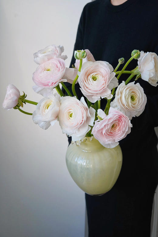 中古奶油玻璃花瓶 商品图2