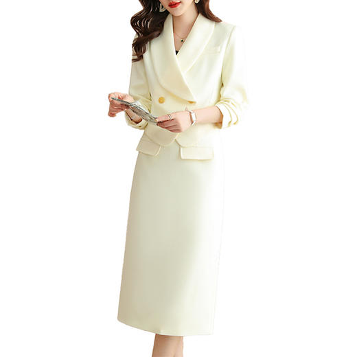 复古气质西装外套半裙套装韩系感通勤两件套HR-WHA138-69 商品图4