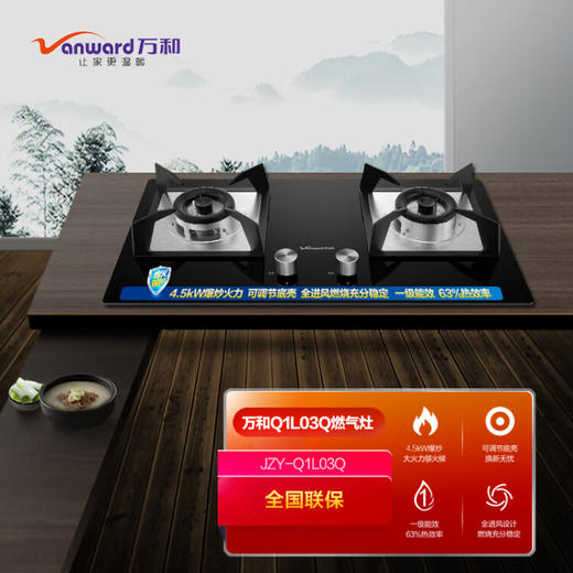 万和JZY-Q1L03Q-20Y(液化气) 台嵌两用燃气灶  4.5Kw蓝焰猛火 聚能自调节底盘 商品图0