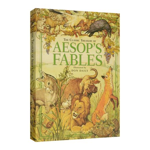 英文原版 The Classic Treasury of Aesop's Fables 伊索寓言经典宝库 全彩插图 精装 英文版 进口英语原版书籍 商品图1