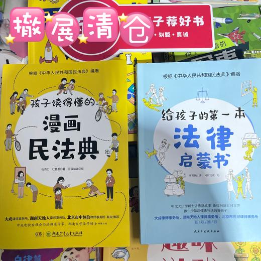 11【推荐】正版2本《孩子读得懂的漫画民法典》+《给孩子的第一本法律启蒙书》 商品图0