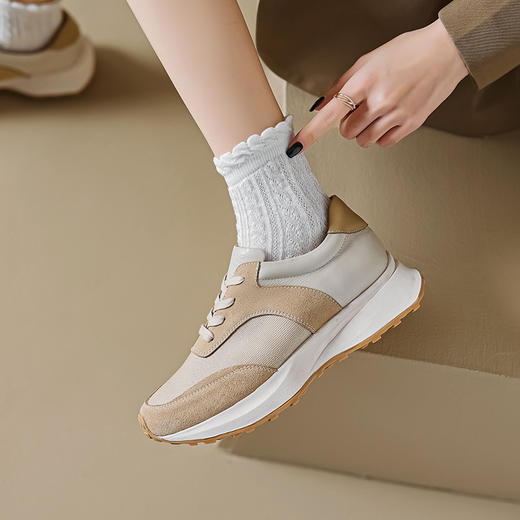 运动休闲，里外全皮拼色细带厚底阿甘鞋MLD-AC1137 商品图4