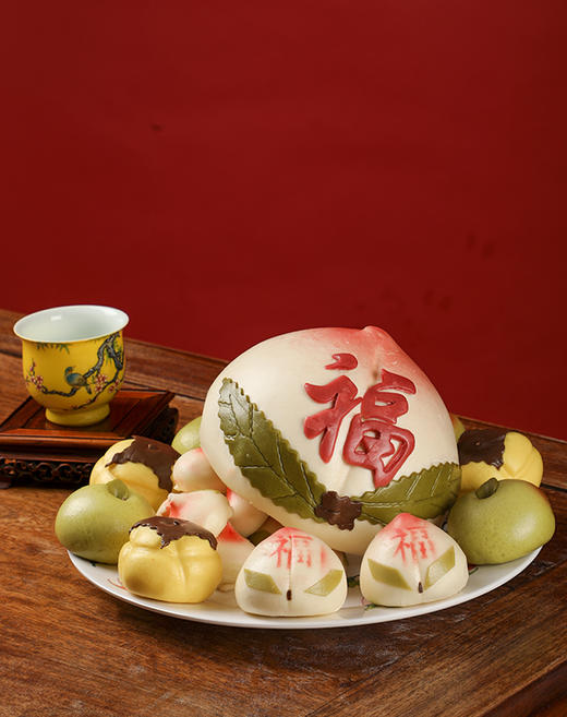 御茶膳房送父母生日祝寿寿桃馒头糕点蛋糕贺寿馍馍花饽饽（新品） 商品图5