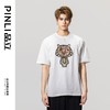 PINLI品立2023夏季新款圆领贴布烫钻短袖T恤男士上衣BG231111057 商品缩略图2