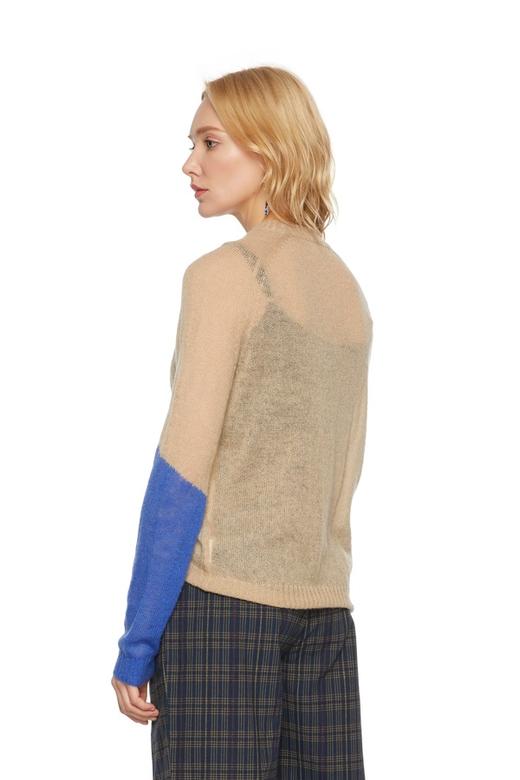 VERDPEEIN婉派 三色拼接薄毛衫 5251 商品图1