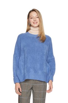 J.A 简约蓝色套头毛衣 5756
