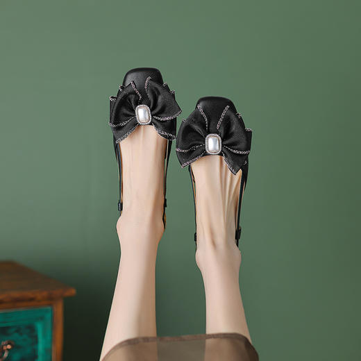爆款百搭，新款蝴蝶结公主风平头后空凉鞋HBP-3476A 商品图12