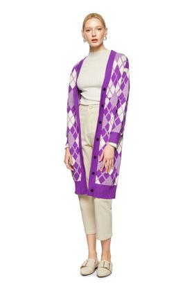 OCTAVIA 拼色菱格毛衣外套 5980