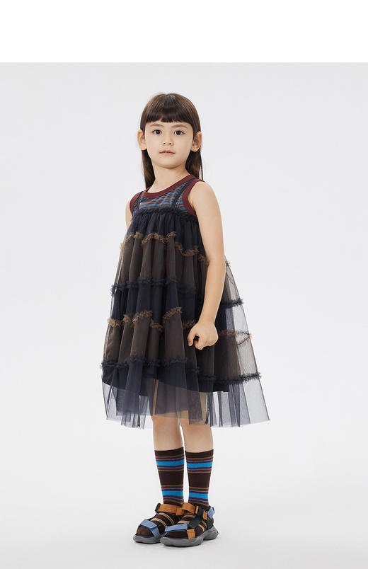 jnby  23年春款   柔软层次感细纱吊带连衣裙  1N3G12800 商品图4