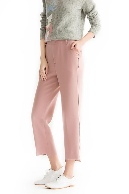 LILY 裸粉色直筒西装裤 1224 商品图1
