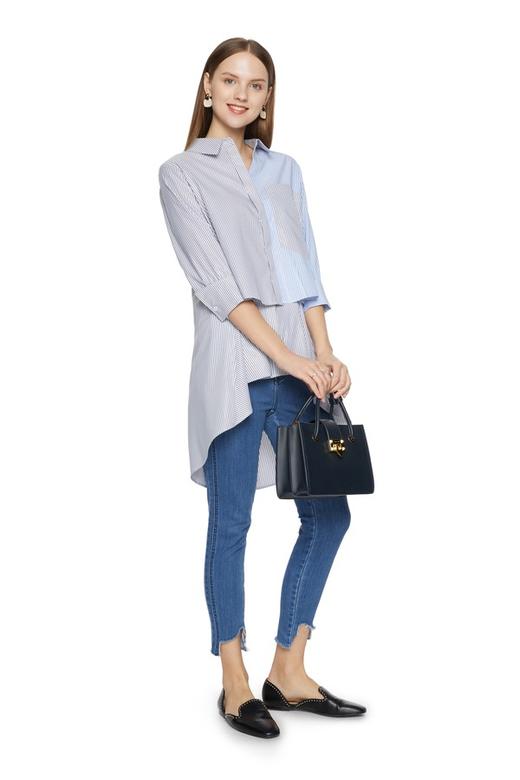 TONGRI曈日 条纹拼接不规则衬衣 5156 商品图3