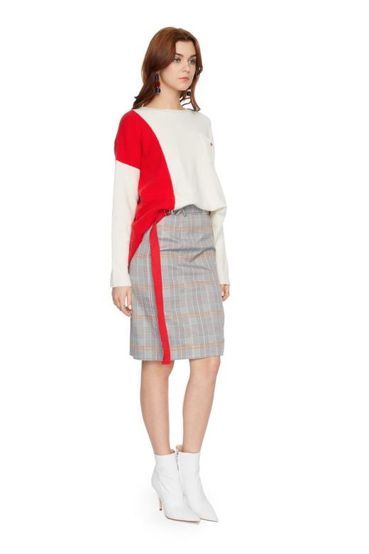 SUMMER & SAGE 不规则拼色毛衣 5227 商品图3