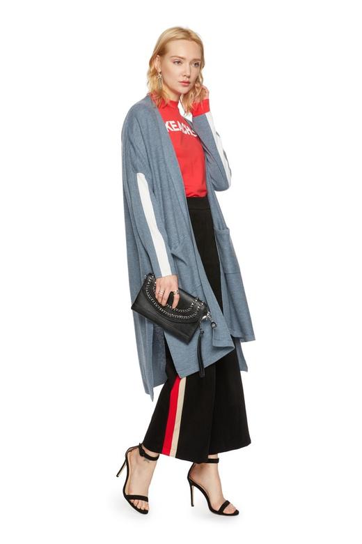 ELLA JADE 不规则开衩拼色开衫 5520 商品图3