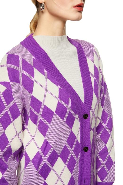OCTAVIA 拼色菱格毛衣外套 5980 商品图2