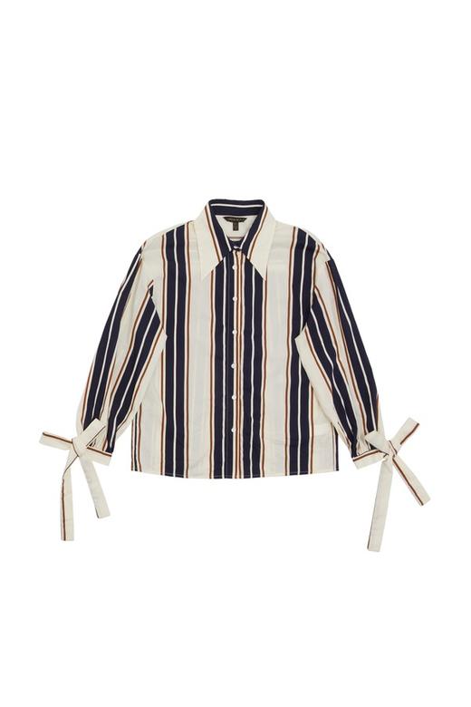 URBAN REVIVO 绑带袖口条纹衬衫 5185 商品图4
