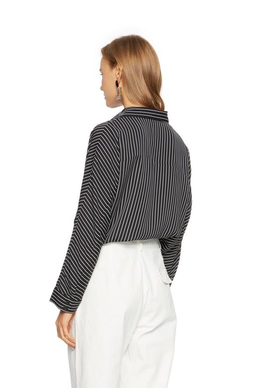 AVA 不规则黑白条纹衬衫 5696 商品图1