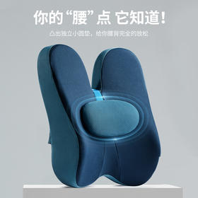 佳奥蝶形护腰靠垫 双蝶翼环抱 独立可拆小圆垫 办公室腰靠记忆棉腰垫 车家两用
