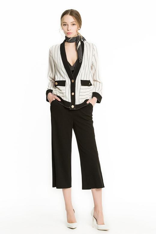 SINGLY 黑色九分直筒西装裤 1187 商品图3