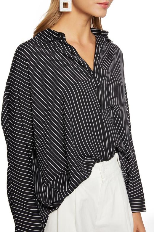 AVA 不规则黑白条纹衬衫 5696 商品图2