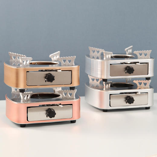 【户外露营必备！抽屉式酒精炉】户外露营野炊便携不锈钢迷你抽屉式酒精炉 家用户外干锅 一键调节火力 适用多种锅具。ry 商品图1