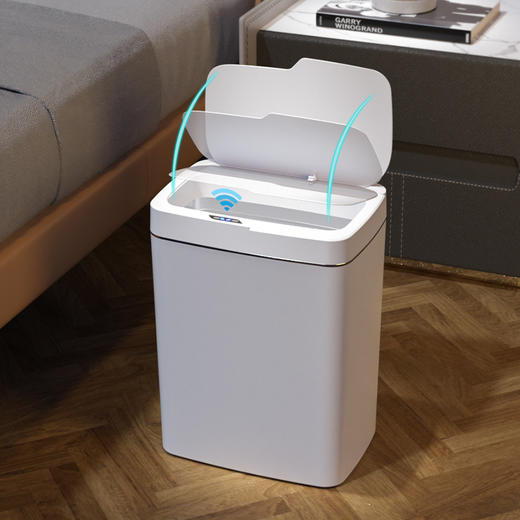 【日用百货】自动感应家用卧室客厅厨房带盖大容量智能垃圾桶 商品图4