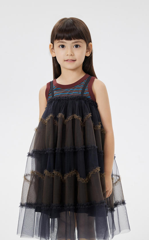 jnby  23年春款   柔软层次感细纱吊带连衣裙  1N3G12800 商品图3