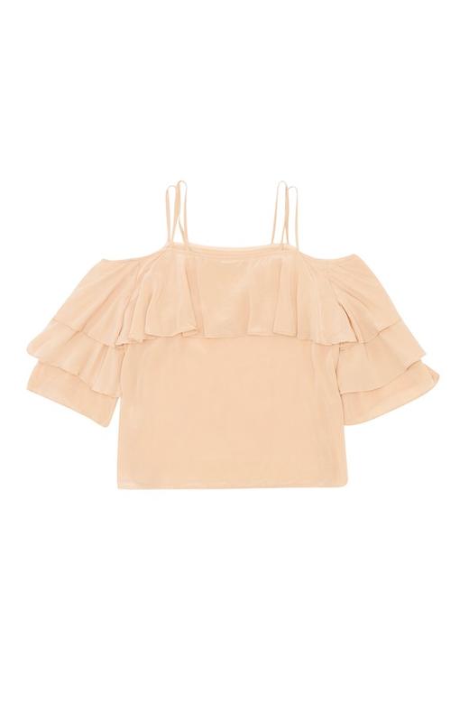 AVA 裸粉色荷叶边饰吊带上衣 1813 商品图5