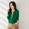 早春新款，女装圆领针织开衫薄款短外套小个子上衣CC-ABS7116 商品缩略图0