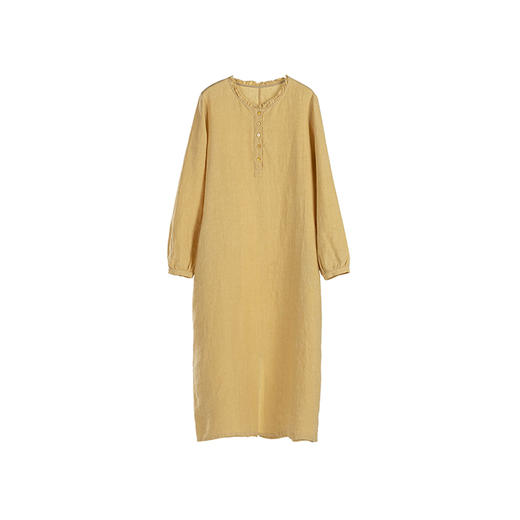 * 绽放116朵/茧型可拆卸腰带亚麻连衣裙 商品图4