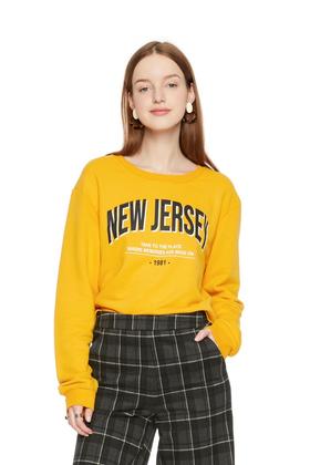 Pull&Bear 字母饰黄色套头卫衣 5347