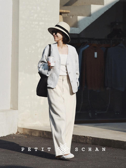 【经典款】PETIT SCHAN小闪 CLO#054 happy gardener 快乐的小园丁 日本进口天然棉粗斜纹直筒阔腿裤 商品图2