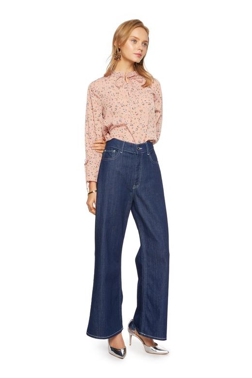 SUMMER & SAGE 粉色印花喇叭袖上衣 5598 商品图3